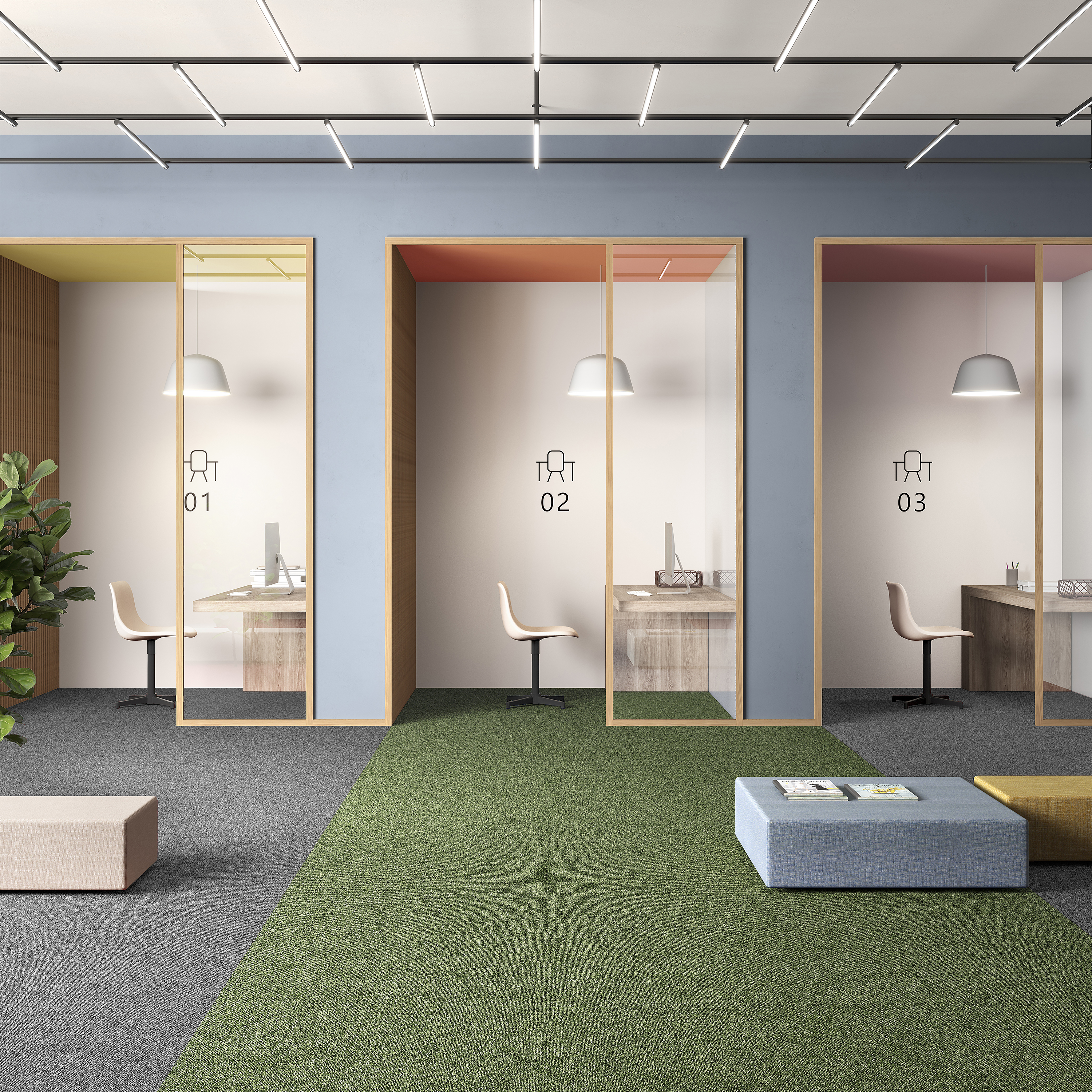 Ковровая плитка Medusa Tile 21 (500*500*5 мм) — купить в Барнауле