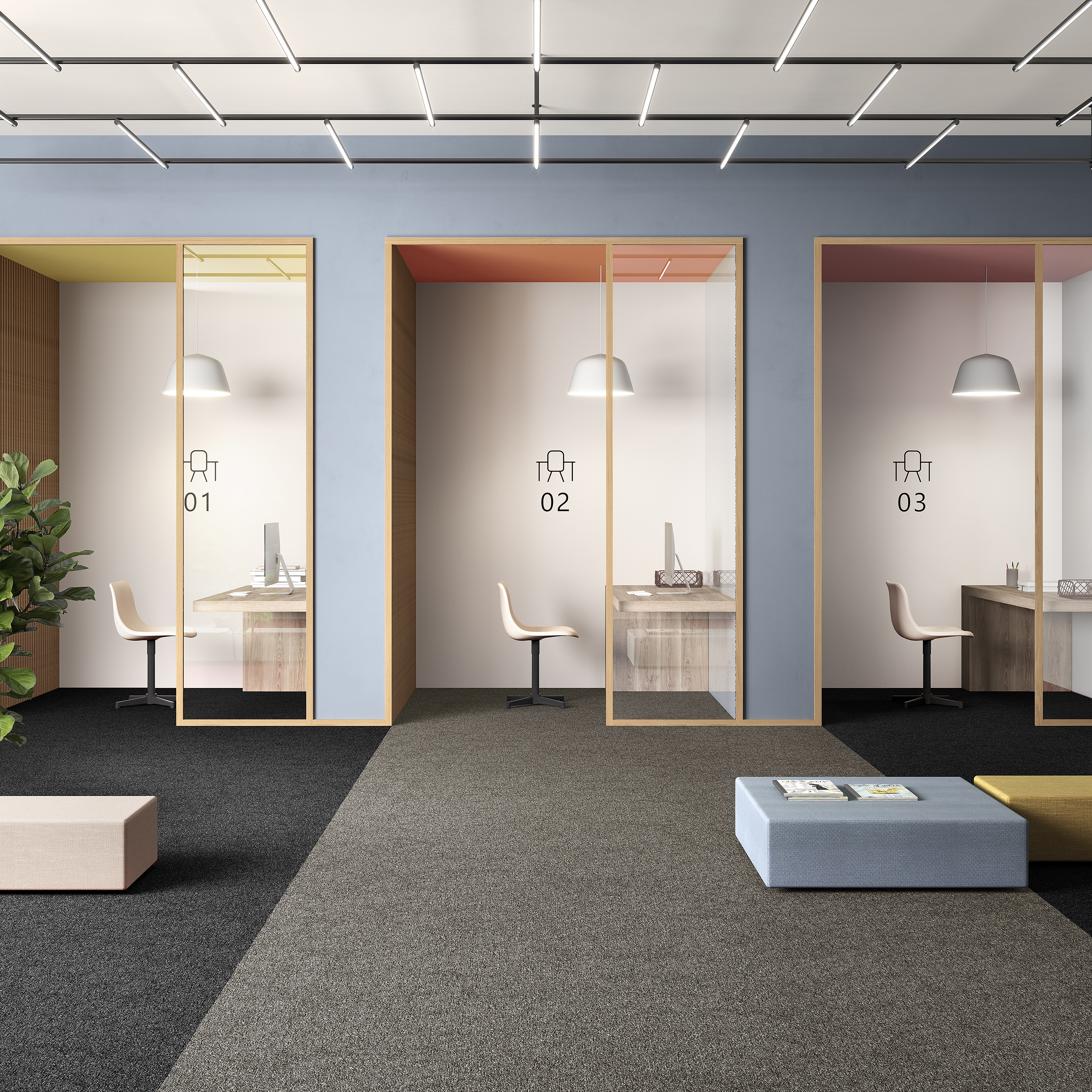 Ковровая плитка Medusa Tile 40 (500*500*5 мм) — купить в Барнауле