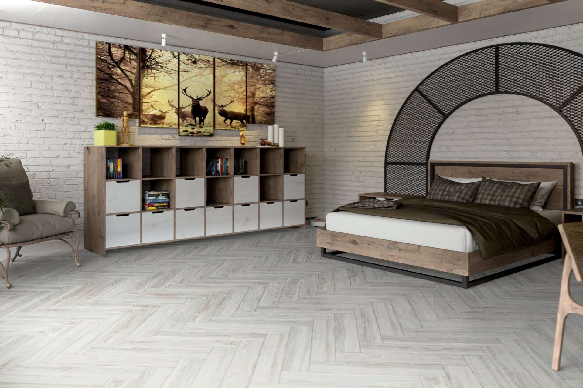 Инженерный паркет «Damy Floor» Ванильный (укладка елочкой) — купить в Барнауле