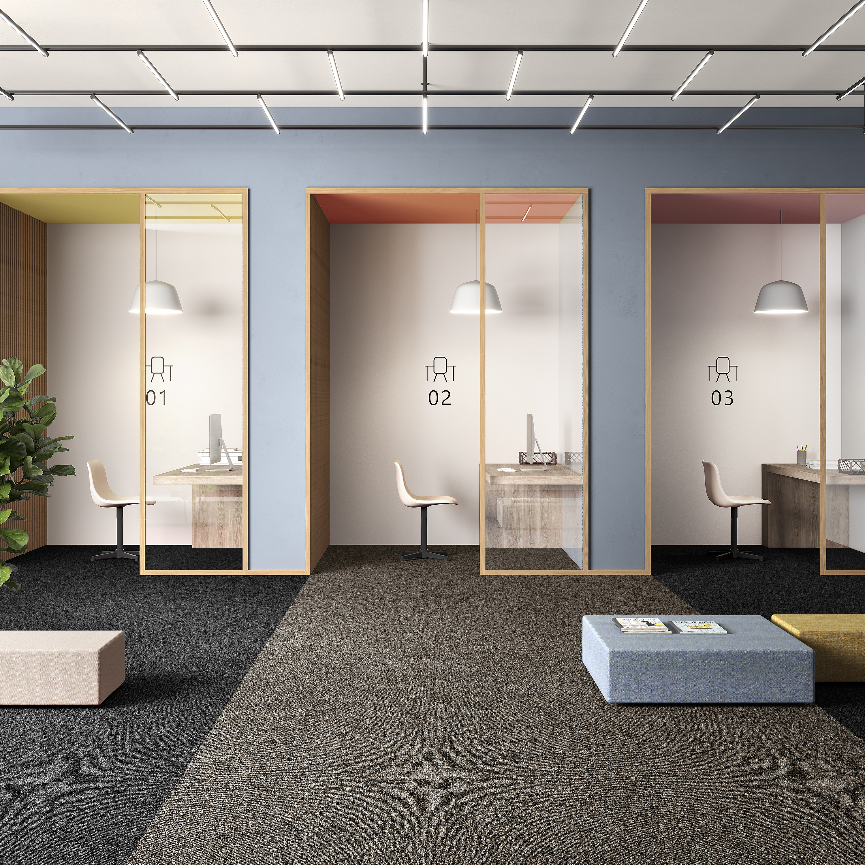 Ковровая плитка Medusa Tile 43 (500*500*5 мм) — купить в Барнауле